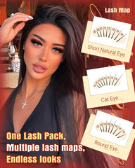 JIMIRE 10-18mm clusters blend with natural lashes for seamless fullness