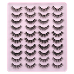 JIMIRE false eyelashes natural fluffy wispy 5D 14–18mm for everyday balance.