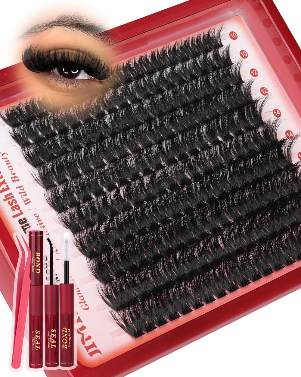 JIMIRE universal-fit clusters suit most eye shapes for balanced fullness