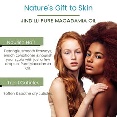 Jindilli Pure Macadamia Oil helps soothe dry hands during use.