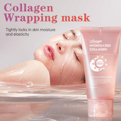 JISKG collagen night wrap sheet after use suggests clean feeling