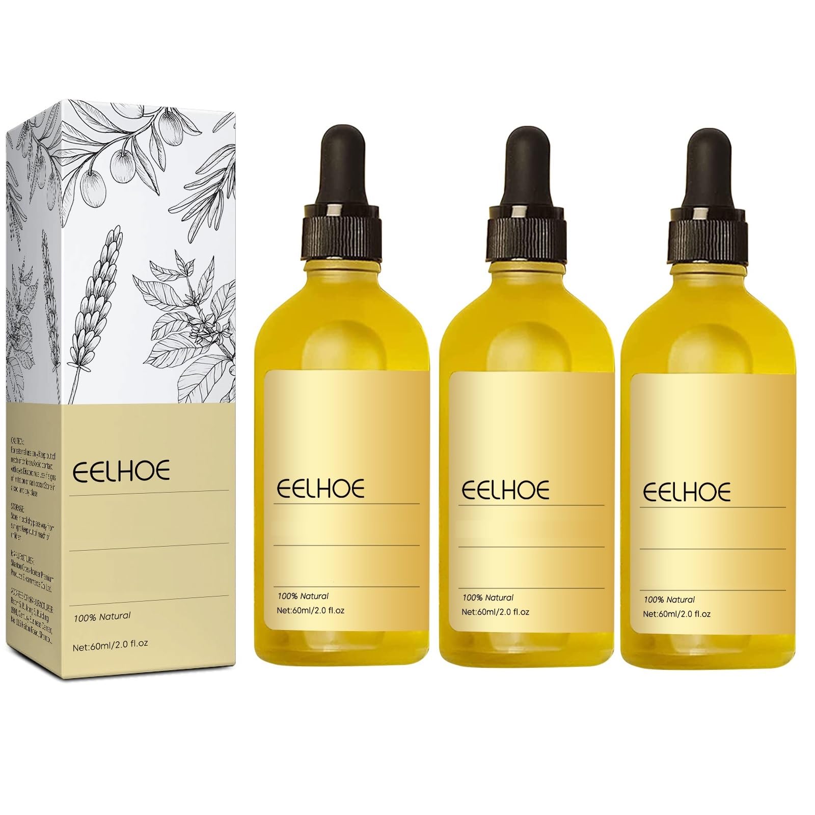 JISKG EELHOE rosemary hair oil bottle showing nourishing formula