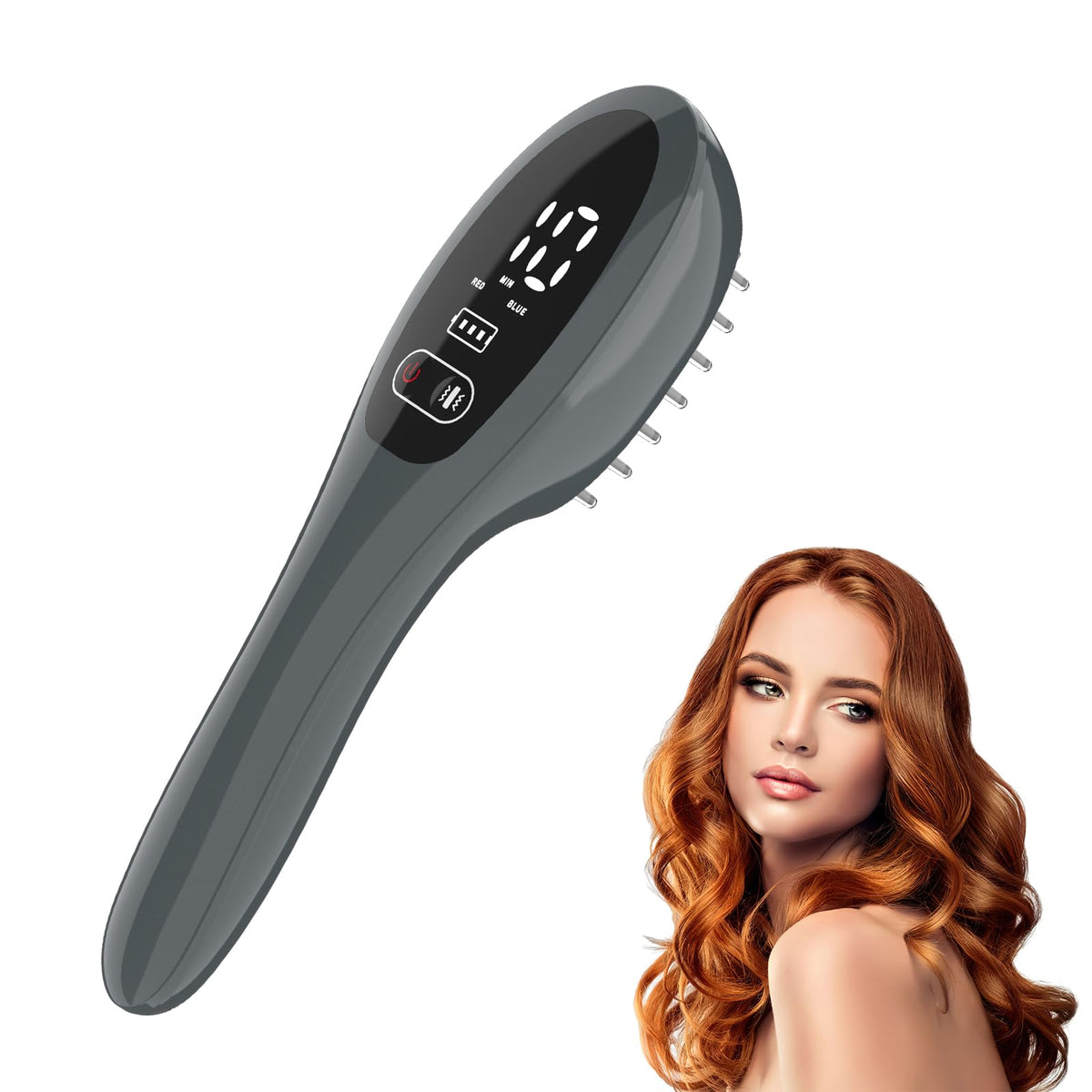 Jitesy Laser Therapy Hair Growth Comb front view shows portable at‑home scalp light therapy potential