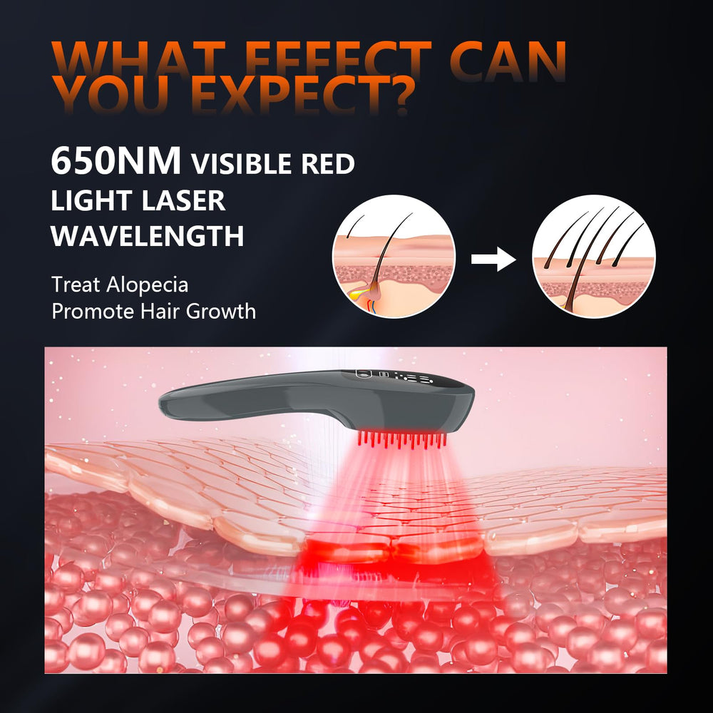 Jitesy Laser Therapy Hair Growth Comb side view highlights handheld convenience for scalp care