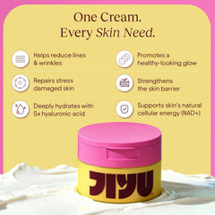 JiYu NAD+ cream featuring vitamin C and ferulic acid for brightness.