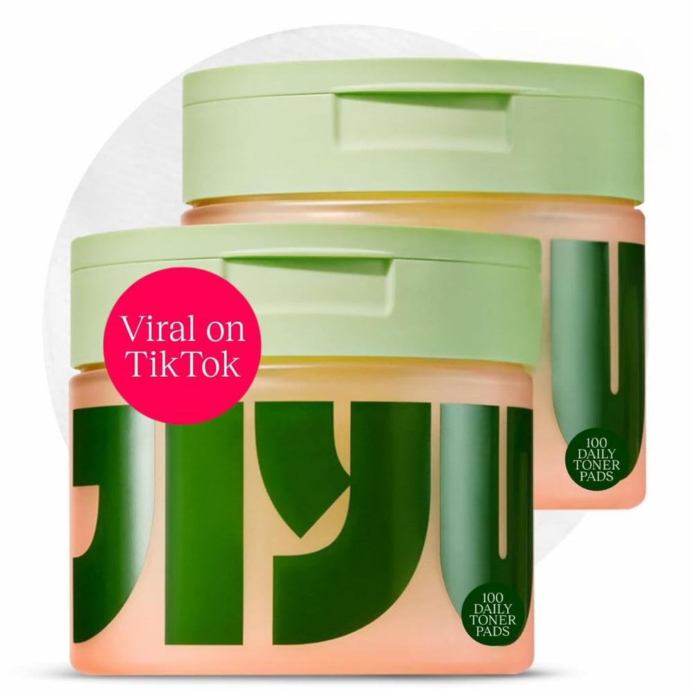 JiYu Toning Polish Pads two-pack packaging shown for daily hydration and complexion refresh.