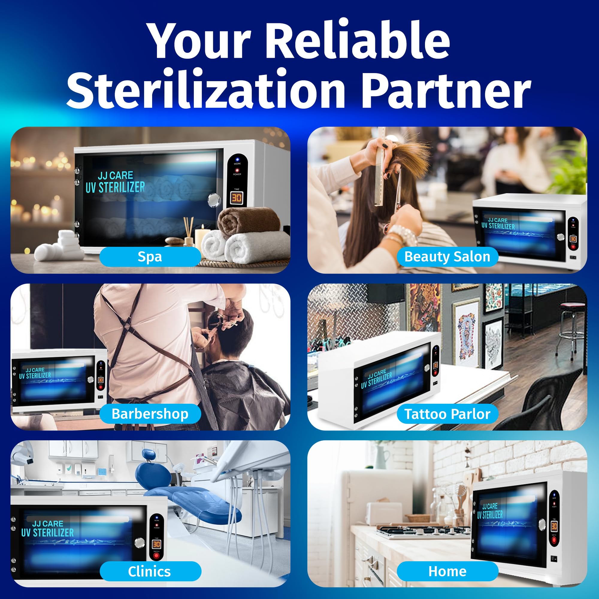 JJ CARE UV sterilizer multi-use cabinet for tools and devices