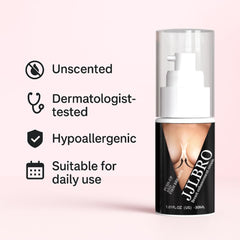 JJLBRO Breast Enhancement Cream texture close-up conveys rich moisture