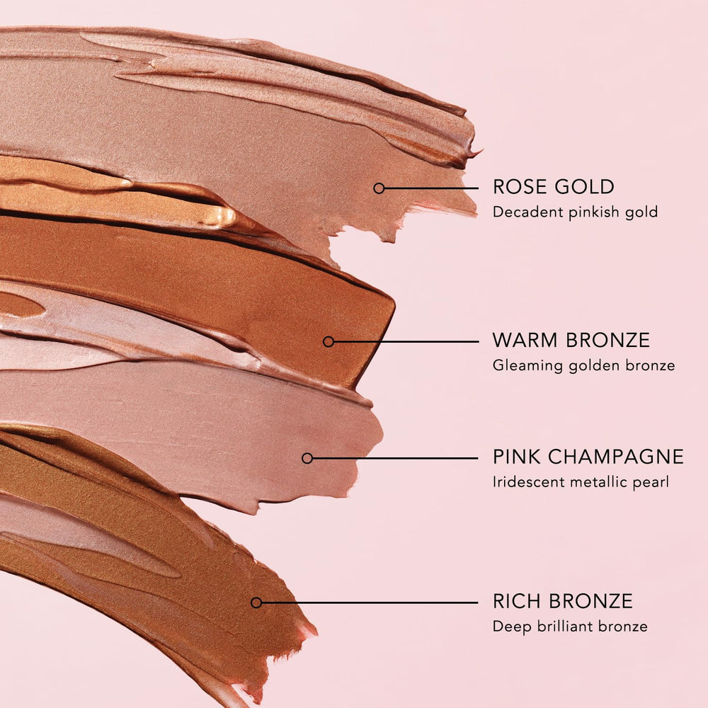JLO Beauty Complexion Booster Pink Champagne swirls on cheek for dewy shine