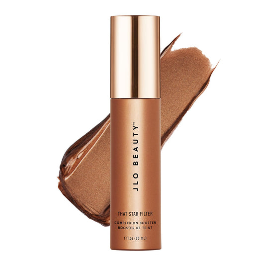 JLO BEAUTY Complexion Booster Rich Bronze bottle pour for radiant glow