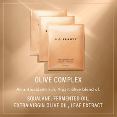 JLO BEAUTY moisturizing mask delivers deep hydration and softness.