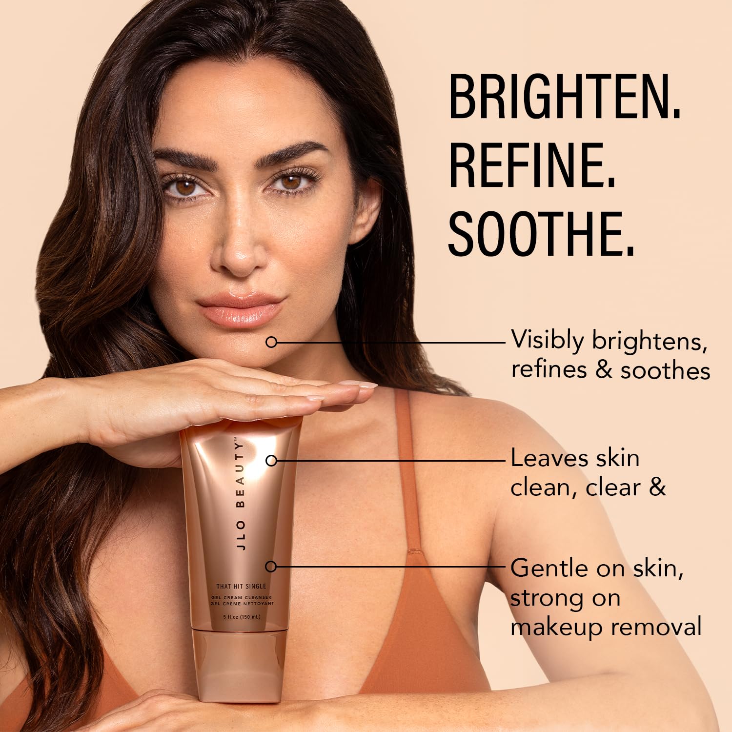 JLO Beauty Gel Cream Face Wash lather highlights gel-to-cream texture
