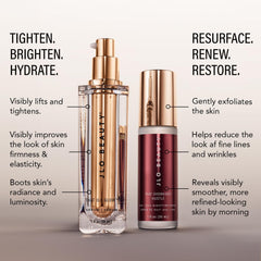 JLO BEAUTY That JLo Glow Day Serum bottle highlights brightening and moisture for morning radiance