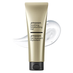 JMOON soothing moisturizing gel bottle demonstrates easy glide for facial care