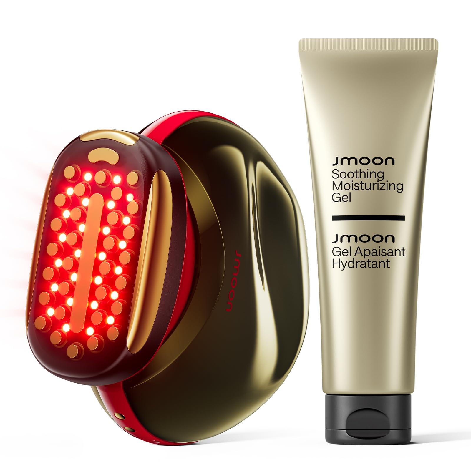 JMOON gel packaging highlights a 2.8 oz bottle for regular use