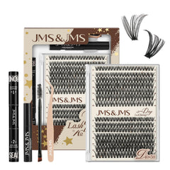 JMS&JMS DIY lash extension kit with 40D 50D clusters for dense yet lightweight volume