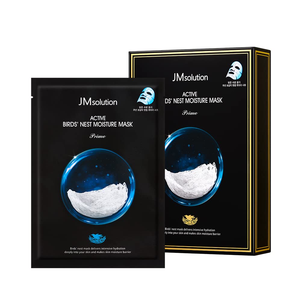 JMsolution Active Birds' Nest Moisture Mask pack front view for hydration