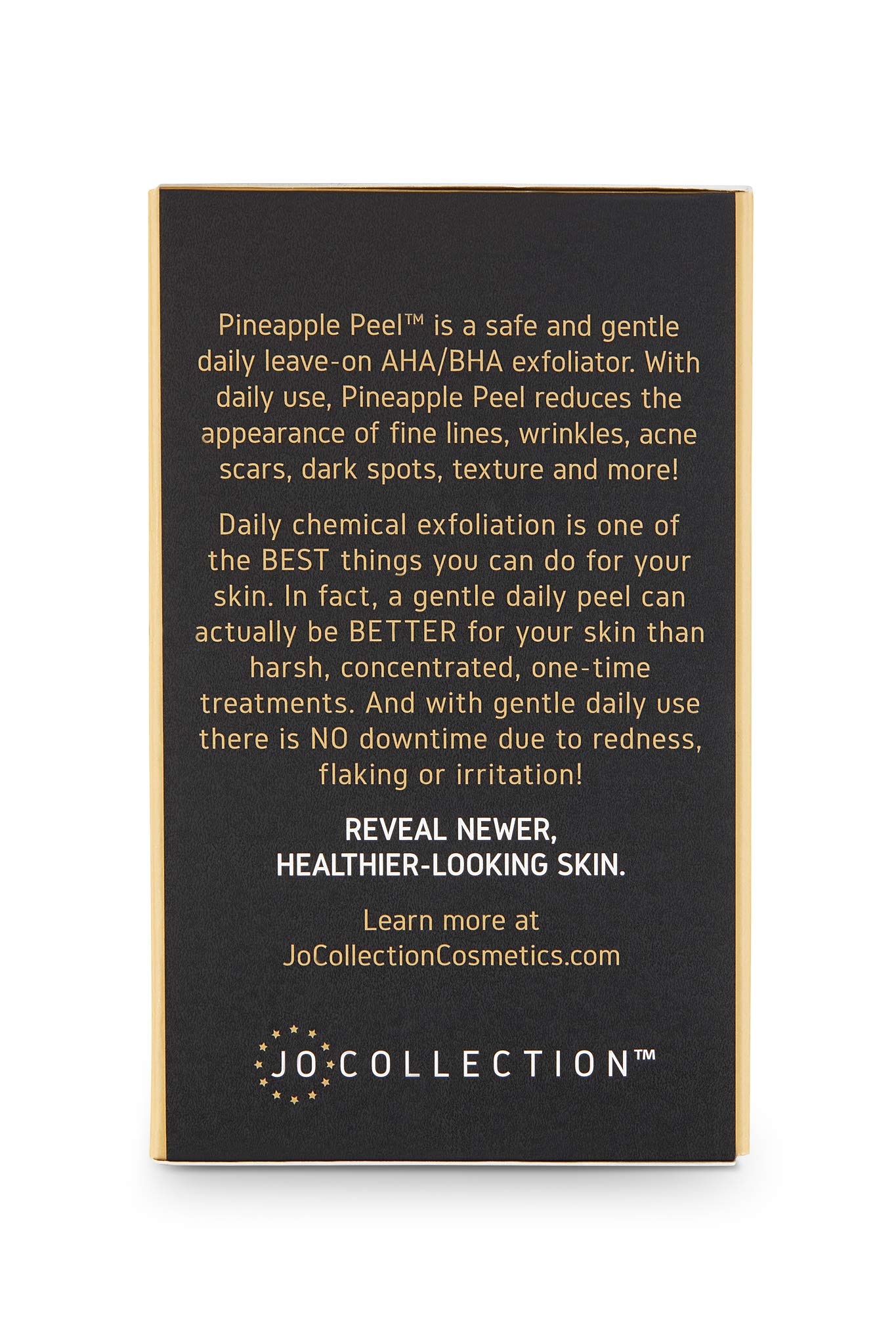 JO COLLECTION Pineapple Peel label detail highlights key active ingredients.