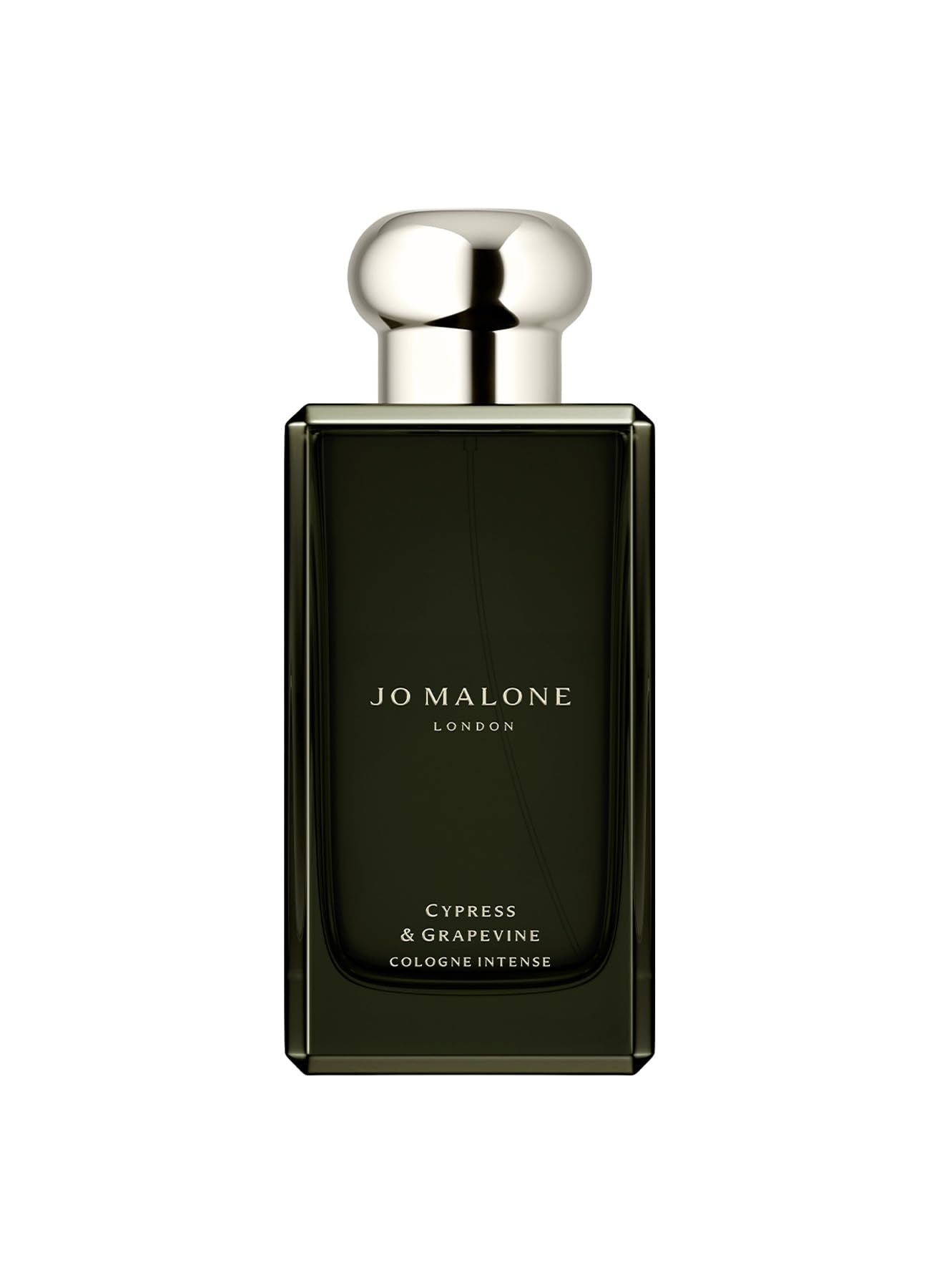 Jo Malone Cypress & Grapevine bottle from the front for daily sophistication
