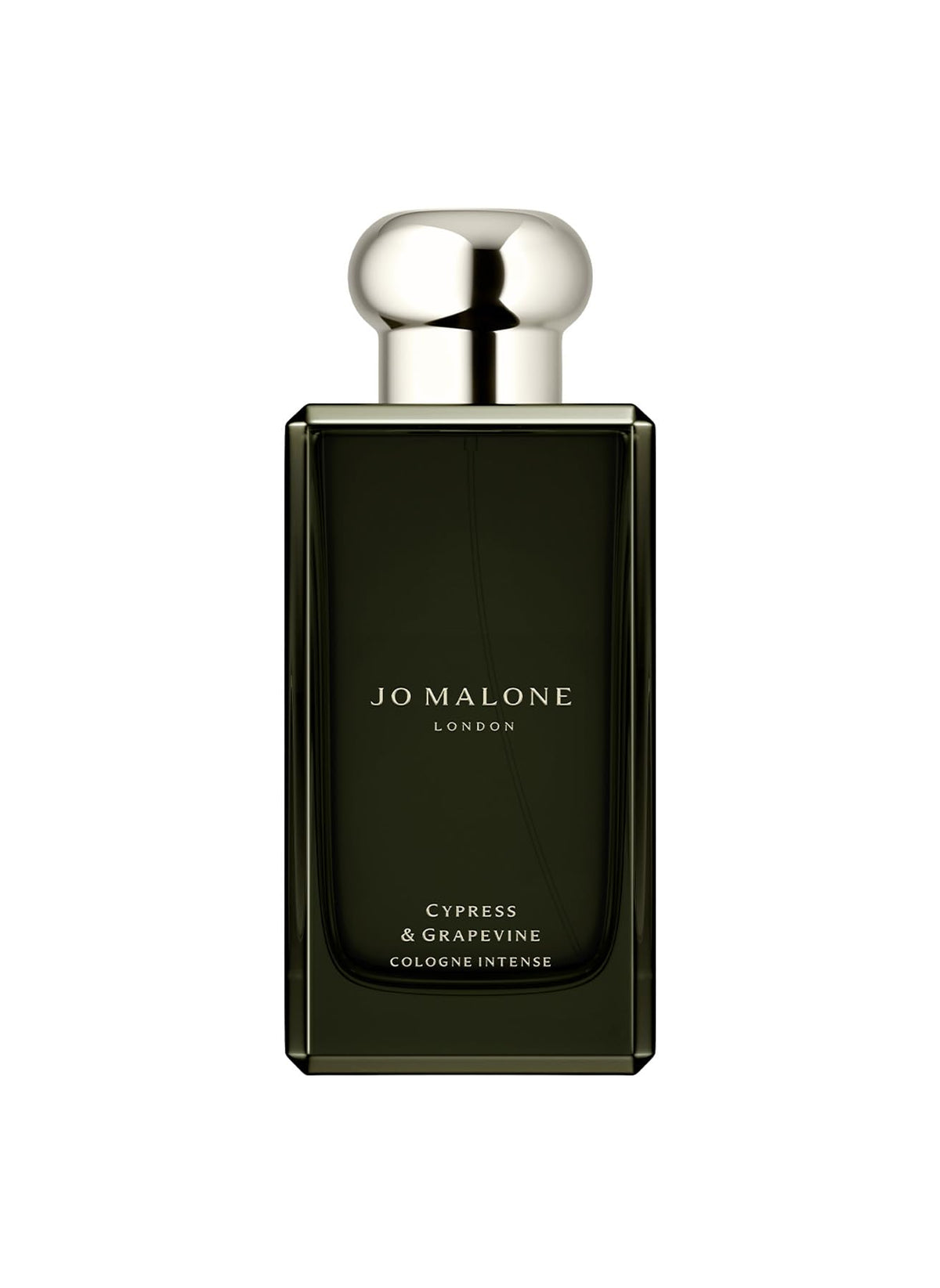 Jo Malone Cypress & Grapevine bottle from the front for daily sophistication