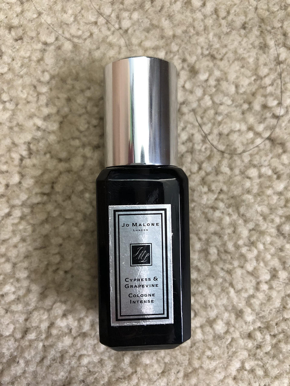 Jo Malone Cypress & Grapevine sample bottle for testing fragrance notes before purchase.