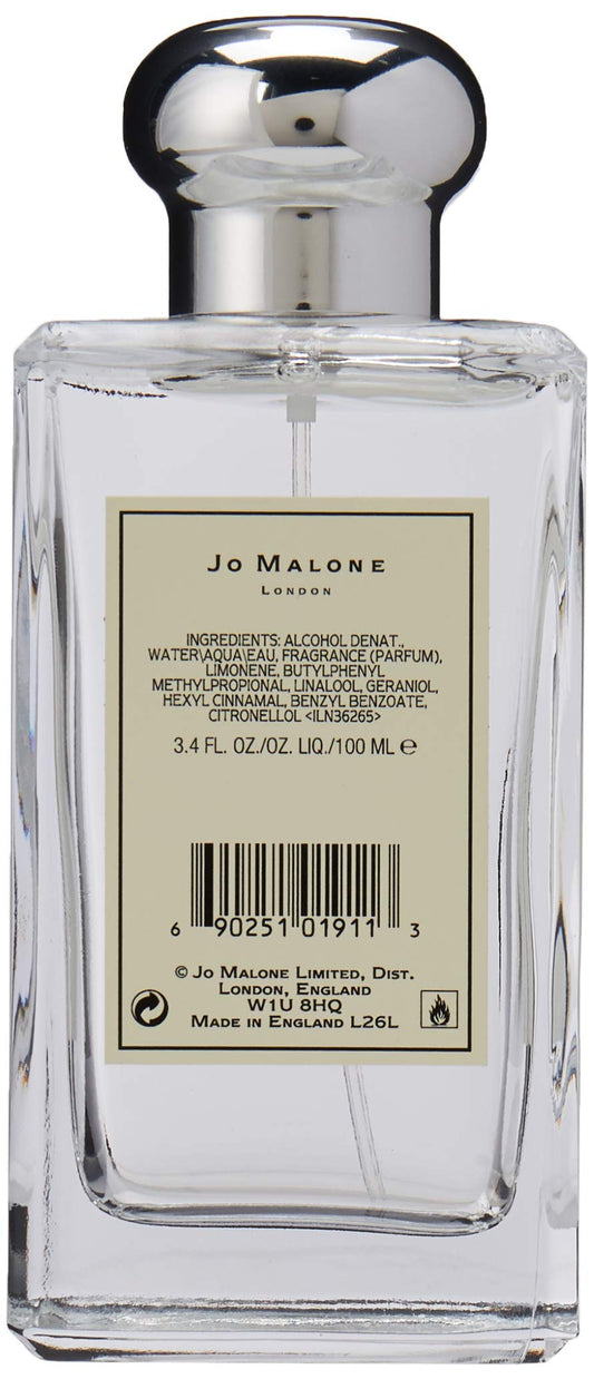 Jo Malone English Pear and Freesia cap and label visible on vanity.