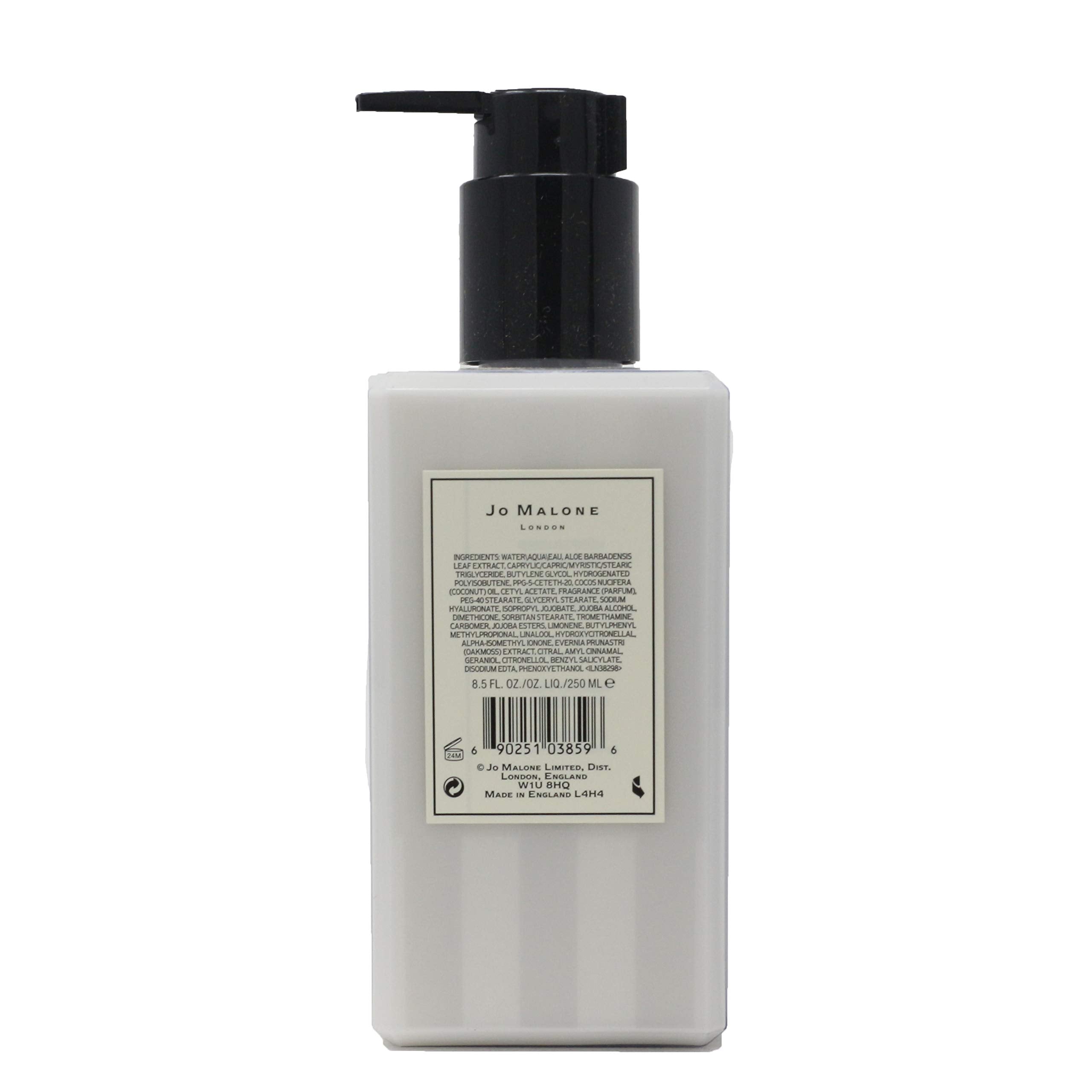 Jo Malone Lime Basil & Mandarin bottle pour, delivering silky hydration and gentle fragrance