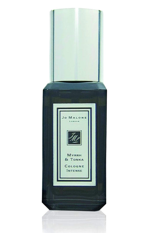 Jo Malone Myrrh & Tonka travel-size fragrance for on-the-go testing and scent exploration.
