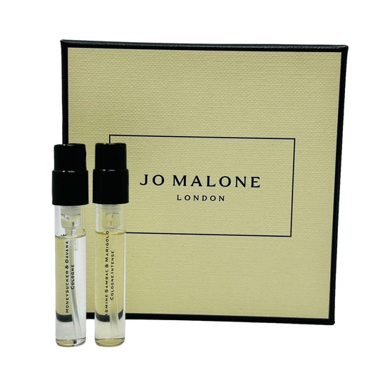 Jo Malone sample vial set: Jasmine Sambac & Marigold and Honeysuckle & Davana for travel testing