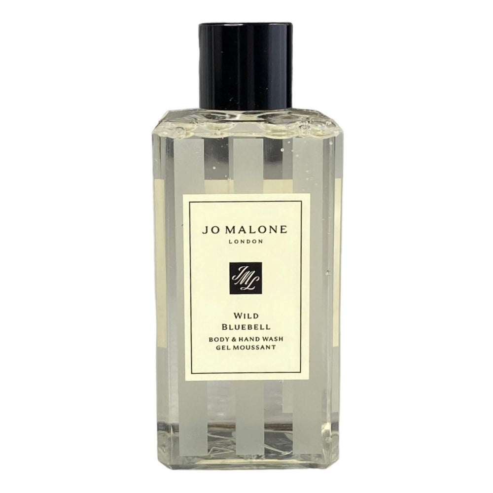 Jo Malone Wild Bluebell bottle for daily cleansing with velvety foam.