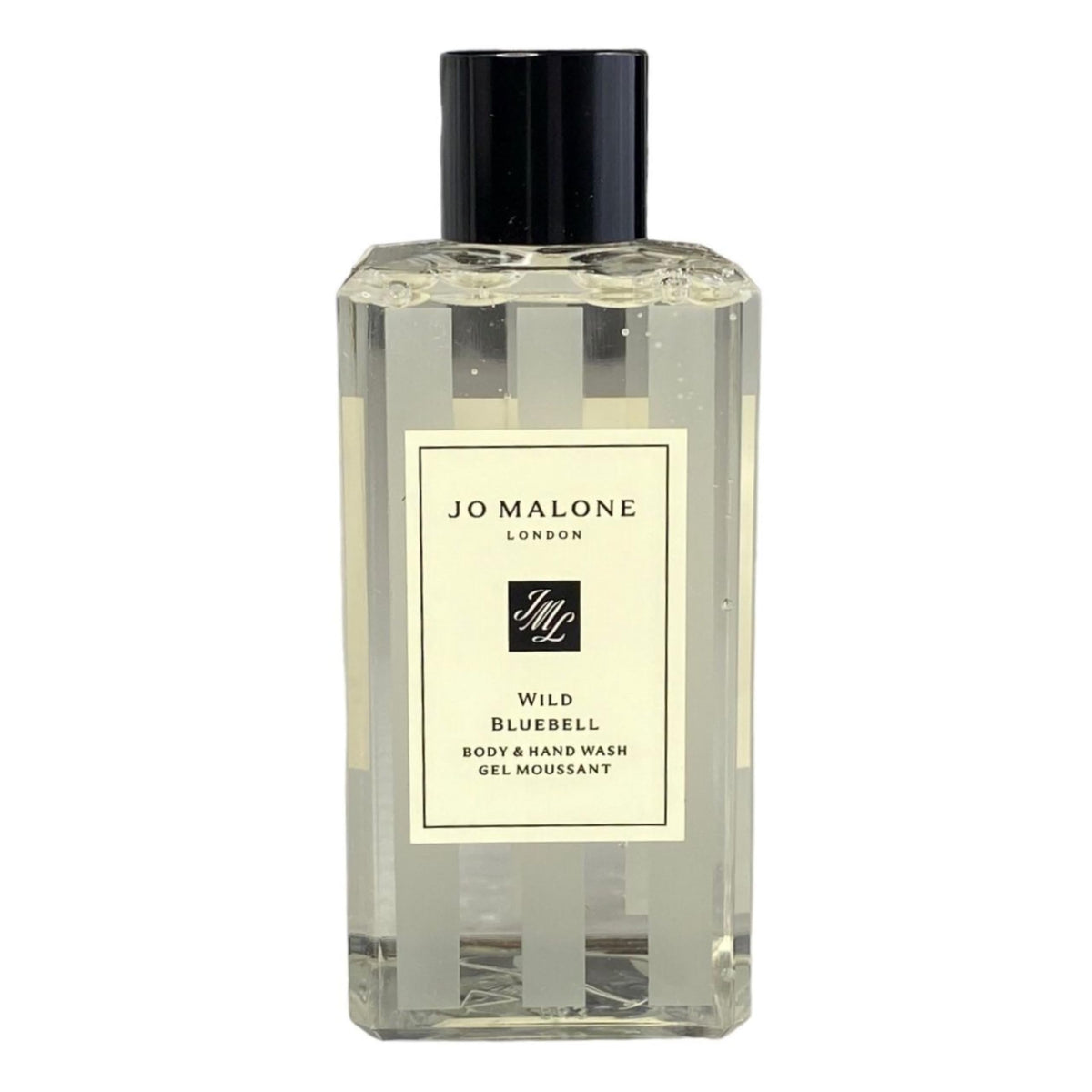 Jo Malone Wild Bluebell bottle for daily cleansing with velvety foam.