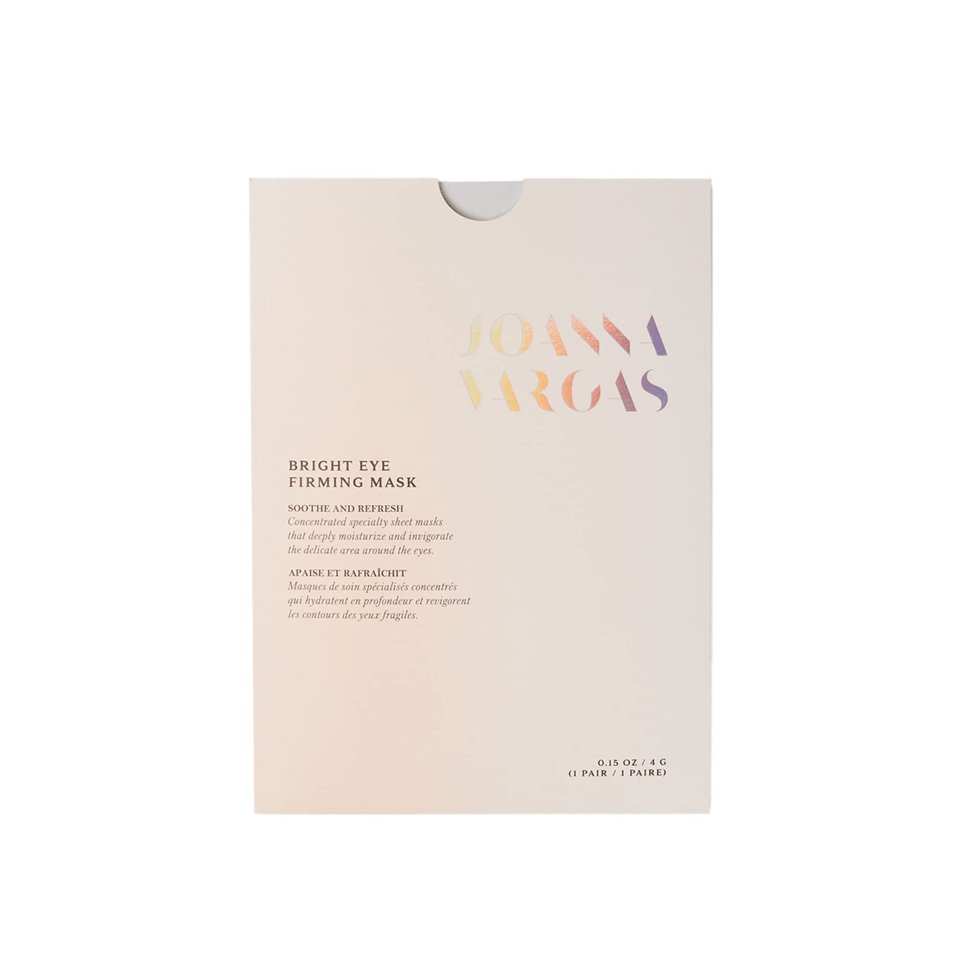 Joanna Vargas Eye Gel Mask chamomile-infused patches soothing delicate skin
