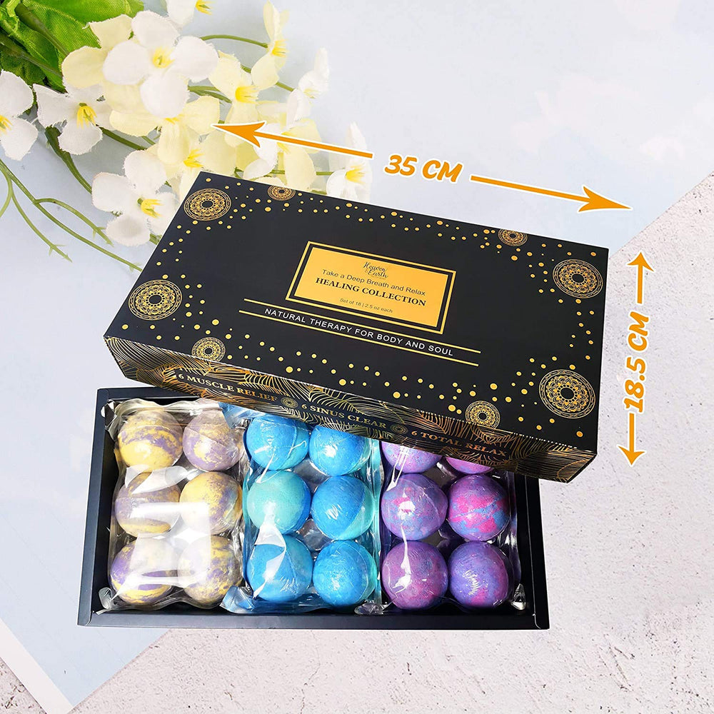 Joanne Arden Organics bath bombs close-up fizz with vibrant colors and long-lasting bubbles.