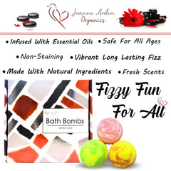 Joanne Arden Organics bath bombs, individually wrapped, ideal as thoughtful gifts