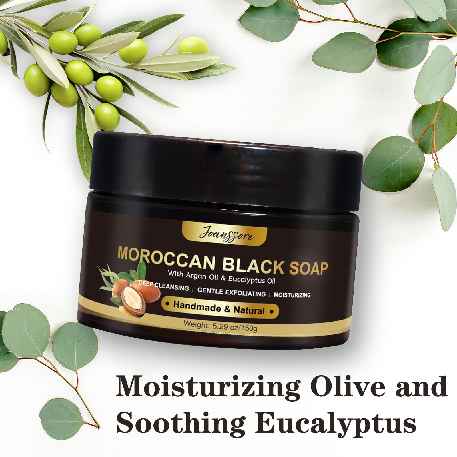 Joanssore eucalyptus-infused cleansing visible for refreshing aroma