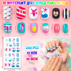 JOAOYO kids nail designs featuring cartoon patterns in bright colors