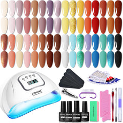 JODSONE gel nail polish kit with UV lamp for convenient home manicure