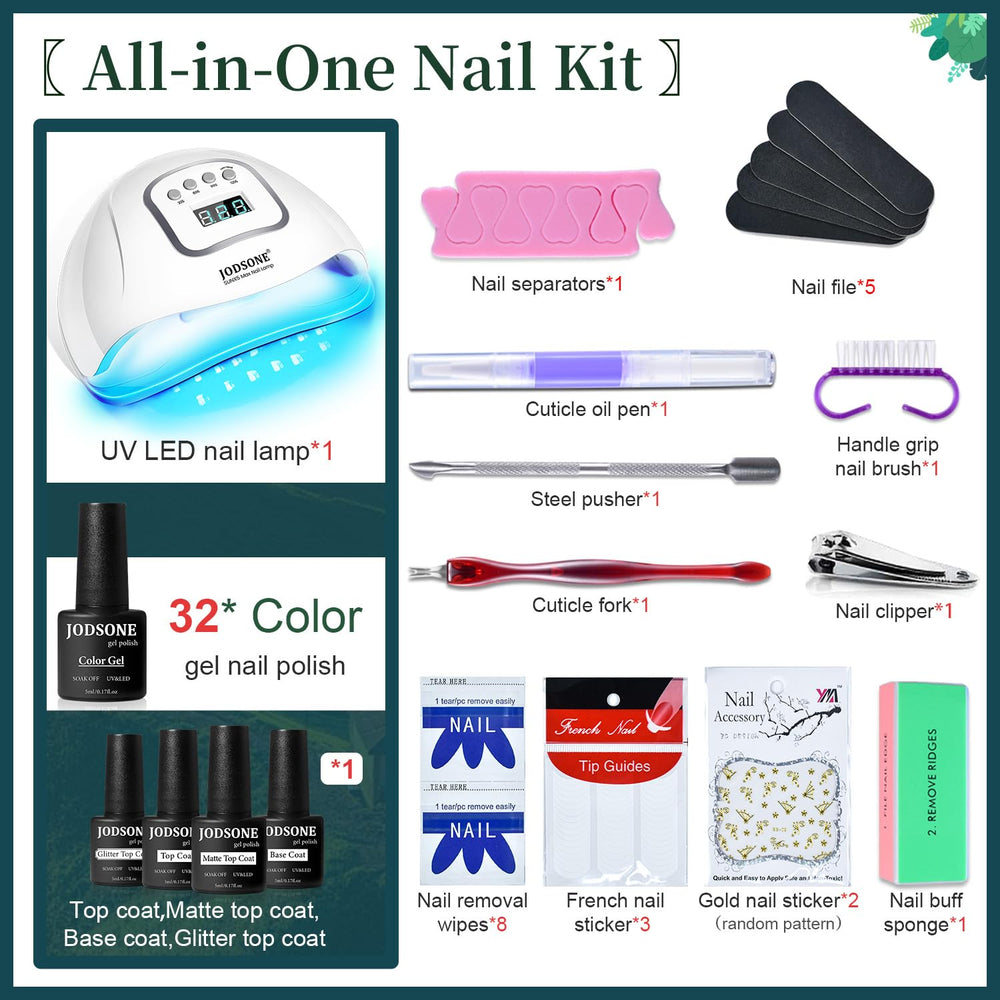 JODSONE base and top coat kit for smooth adhesion and shine