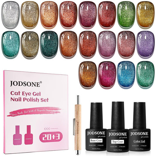 JODSONE cat-eye gel polish collection with 20 shades for versatile at-home nail art