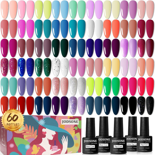 JODSONE gel nail polish starter kit front view with diverse color options for versatile looks
