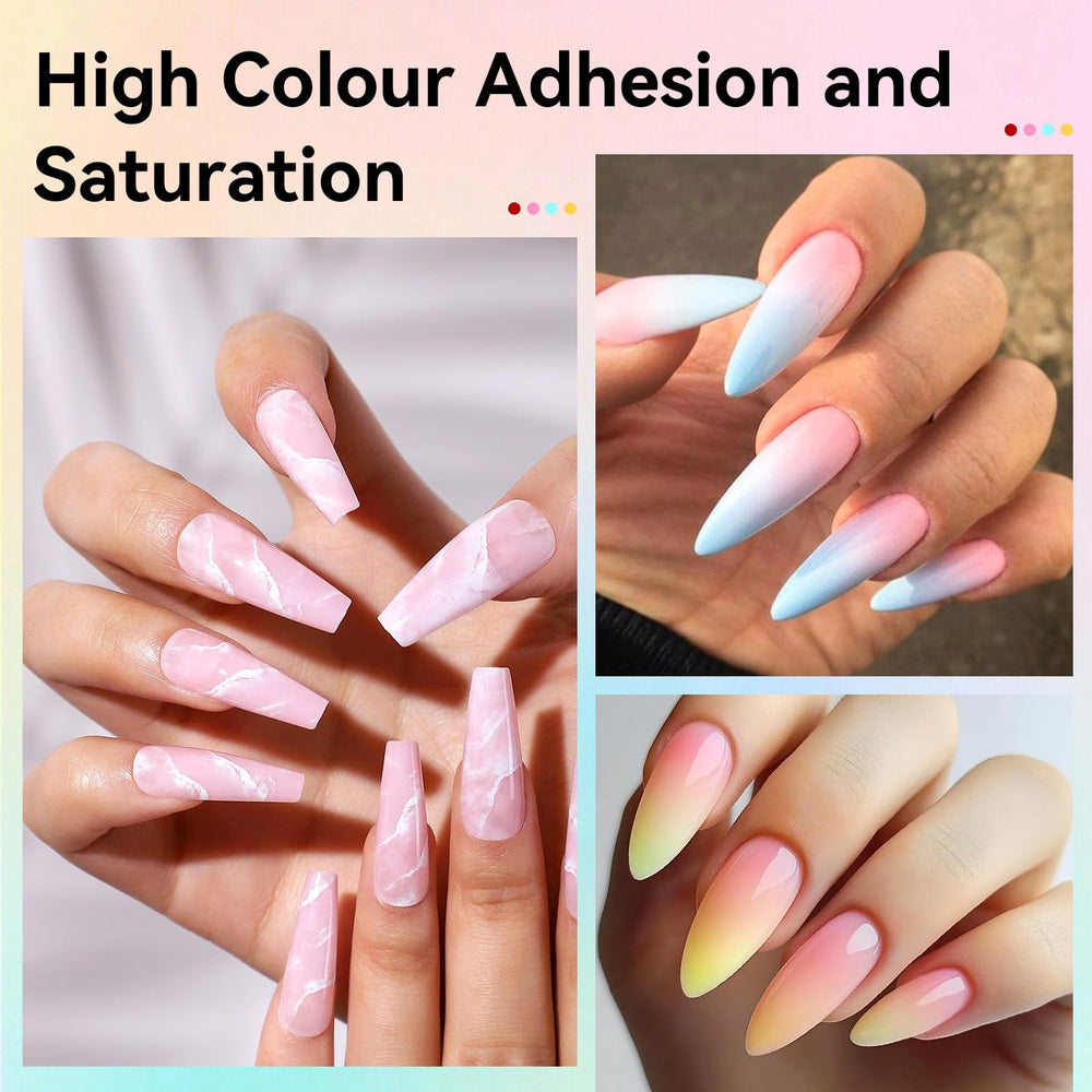JODSONE gradient nail art demo highlights smooth color transitions with airbrush