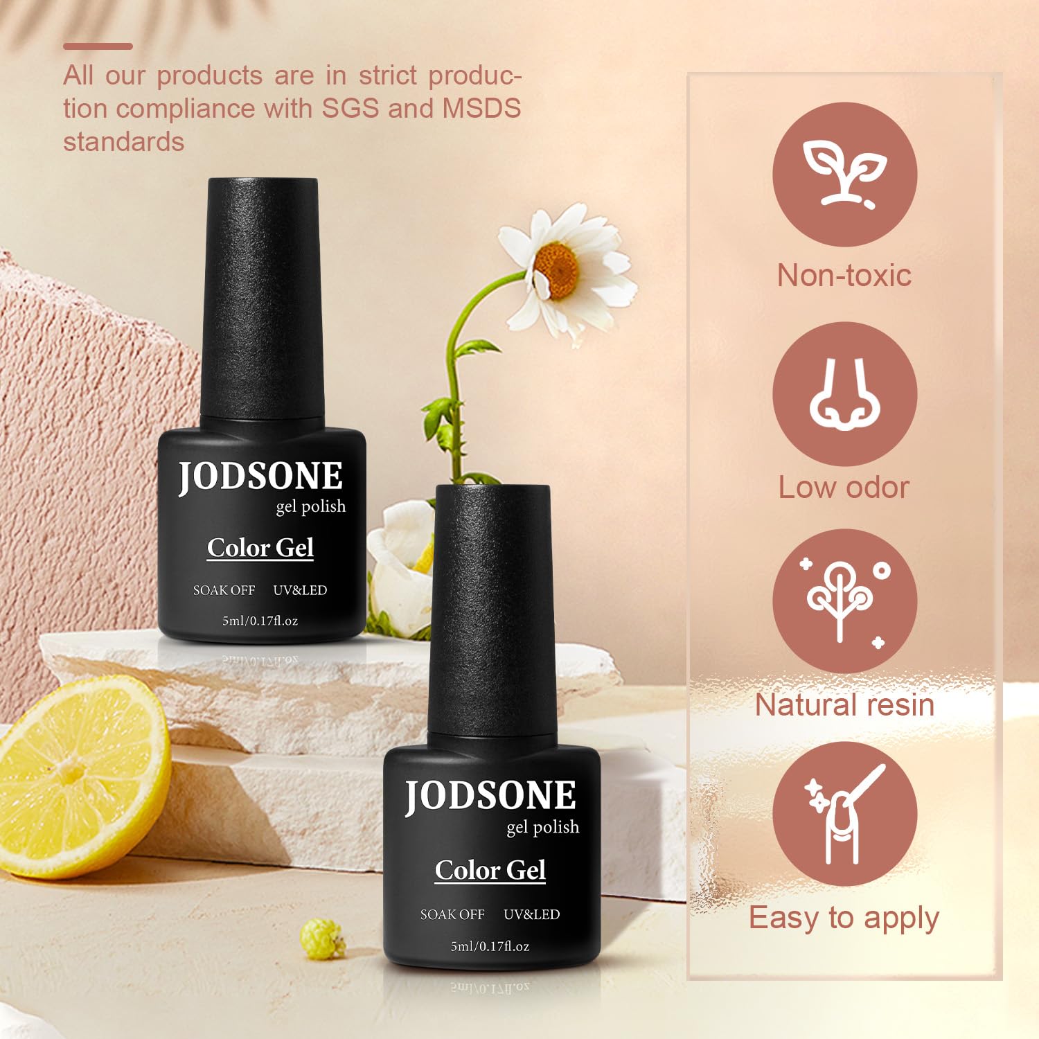 JODSONE professional nail lamp speeds curing for convenience.