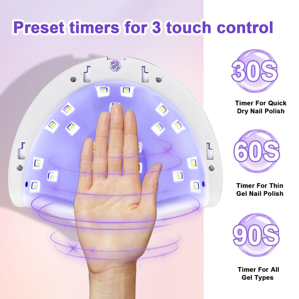 JODSONE U-V LED Nail Lamp interior close-up reveals even light distribution