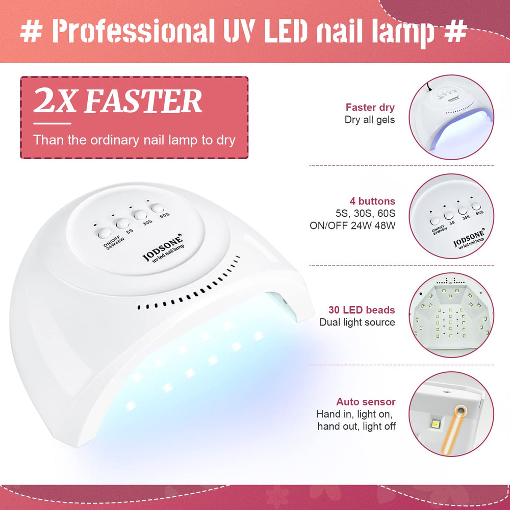 JODSONE UV light nail lamp front view for quick curing