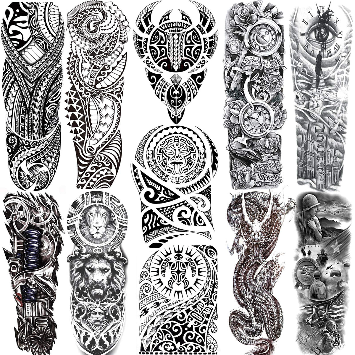 JOEHAPY NEZAR Maori full-sleeve tattoo design for standout temporary body art