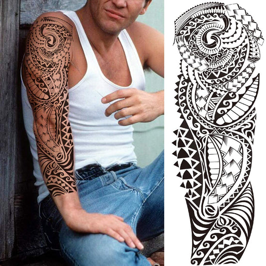 JOEHAPY NEZAR tiki turtle arm tattoo detail for eye-catching durability