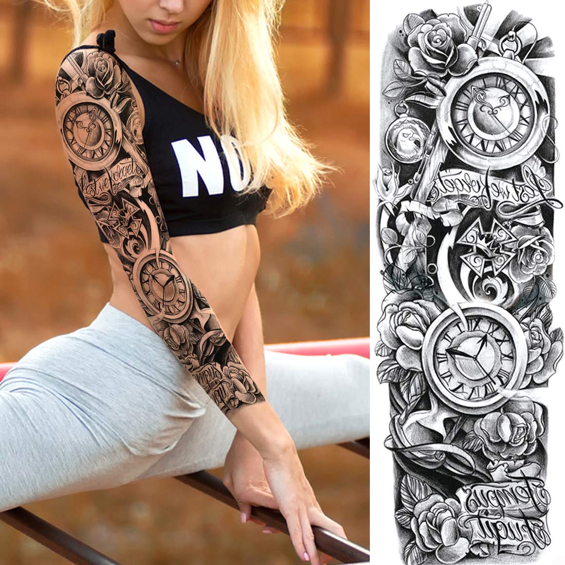 JOEHAPY NEZAR waterproof temporary tattoo sleeve for active days