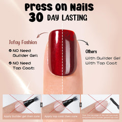 Jofay Bt Art Box Chameleon Cat Eye nails on a hand for wearing during events