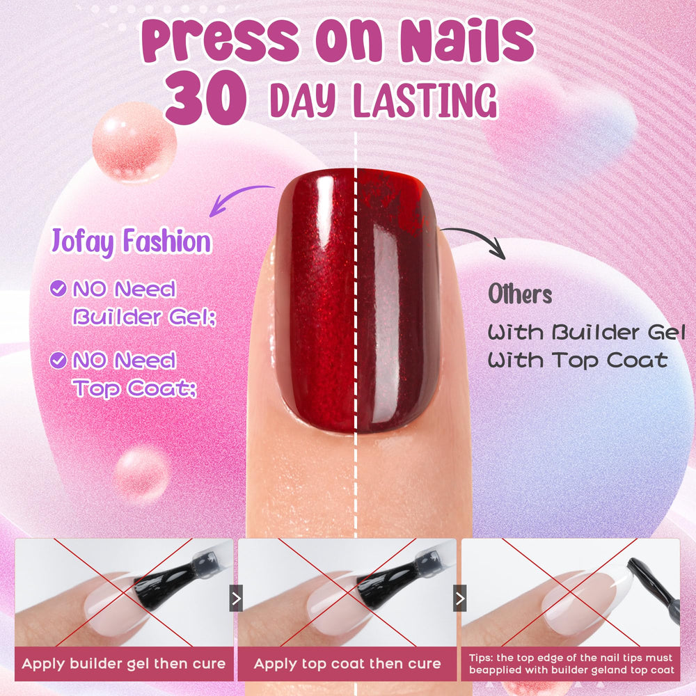 Jofay Fashion 160-piece press-on nails kit for quick at-home manicures.