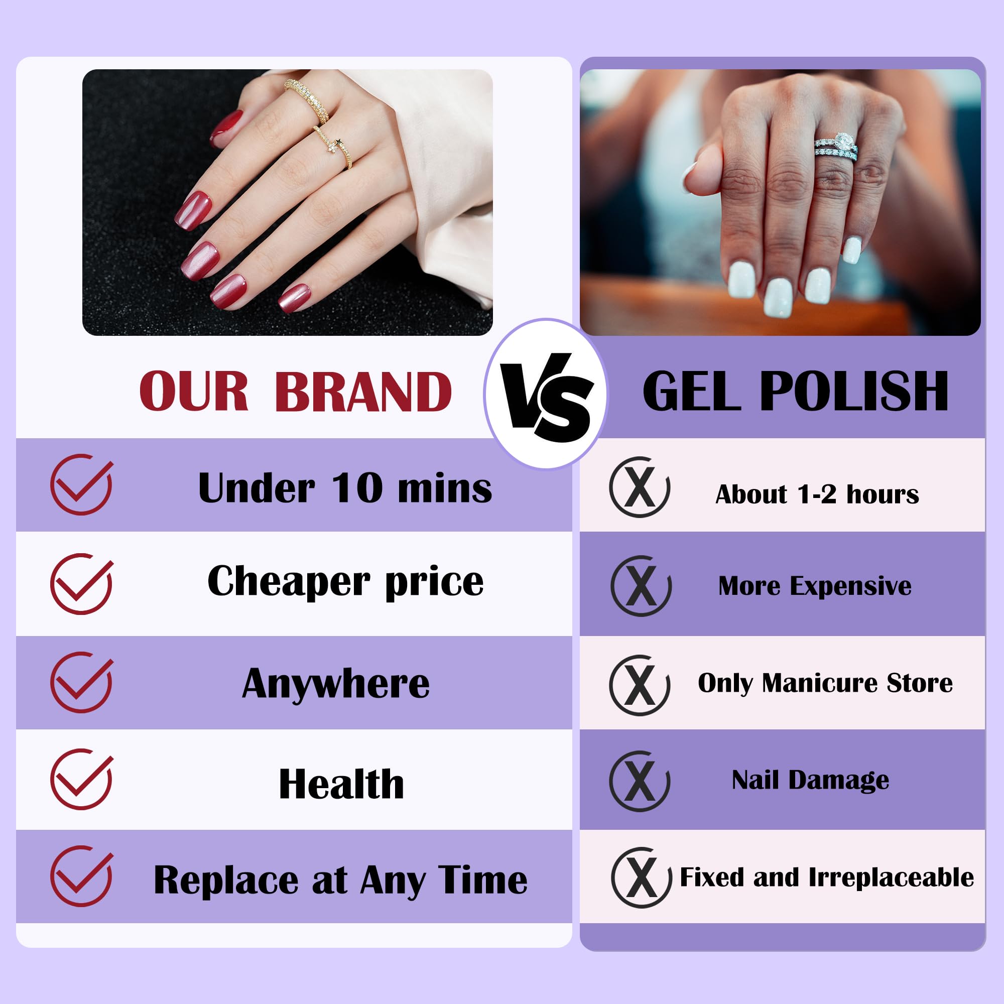 Jofay Fashion 32-piece press-on nails kit for versatile styling